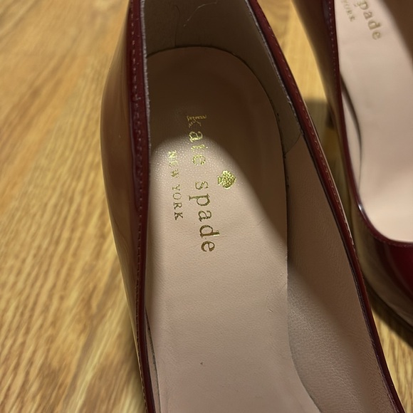 Kate Spade Heels 5.5 in Deep Burgundy - Picture 3 of 7
